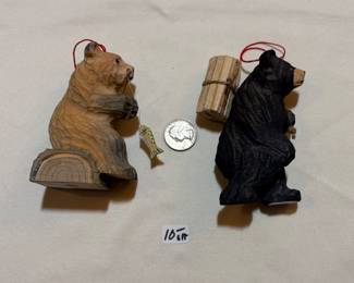 Wooden carved bears. Choice $10. Buy it now.