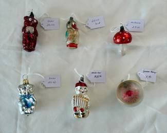 Vintage misc ornaments. Germany. Mercury glass (?) . See pics for pricing. Choice. Buy it now