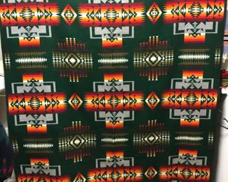 Beautiful and vibrant green. Pendleton Woolen Mills Beaver State blanket. $268