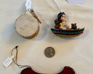 Native American ornaments. Prices as marked. Buy it now. Choice.