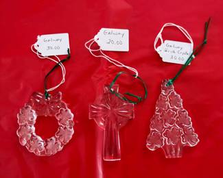 Galway Irish Crystal ornaments. Prices as shown. Buy it now. Choice.