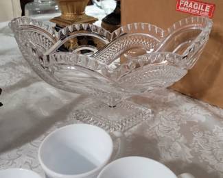 Item 22 Large Cut Glass Fruit Bowl $20