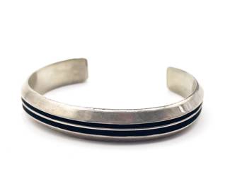 Tom Hawk Navaho Sterling Silver Cuff Bracelet