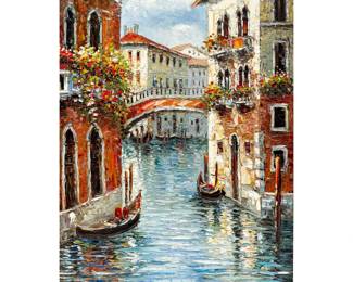 Art Print Of Venice Canal Scene