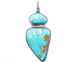 Southwest-Style Turquoise And Sterling Silver Pendant