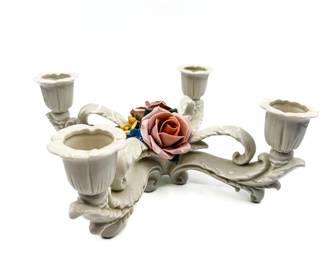 Karl Ens Porcelain Four-Arm Floral Candelabrum