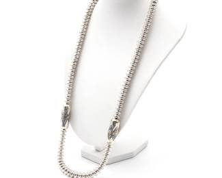 Sterling Silver Southwest Beaded Necklace With Gold Accents