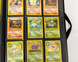 Binder Containing Collection Of 40 Vintage Pokemon Cards