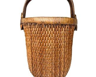 Asian Bentwood-Handle Harvest Basket