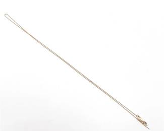 18K Gold Ball Chain Necklace (Needs Repair)