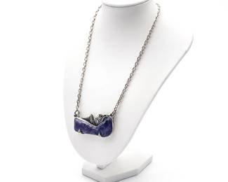 Sterling Silver Artisanal Amethyst Pendant Necklace
