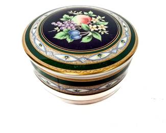 Mikasa Japan “Orchard Fruit” Porcelain Covered Trinket Box