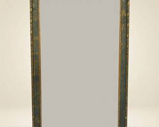 Vintage Rectangular Mirror With Decorative Distressed Frame