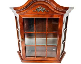 1990s Bombay Company Wall-Mounted Curio Display Cabinet