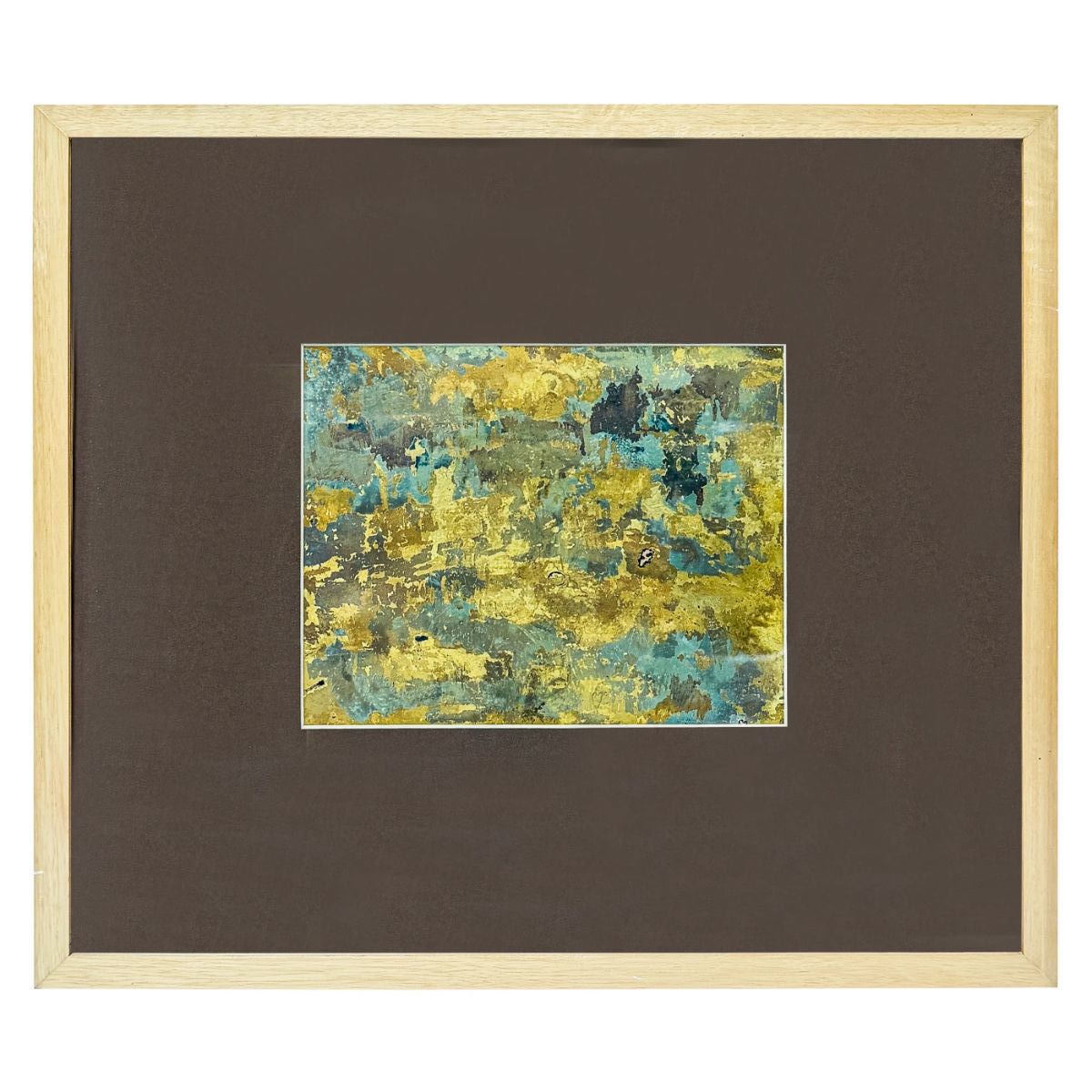 Framed Enamel On Brass Collage By Fred Uhl Ball Titled "White Envelope"