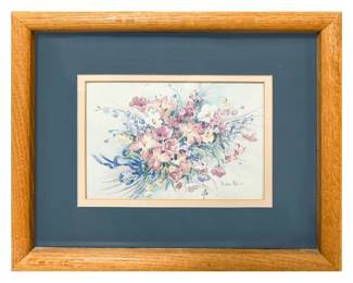 Framed Art Print Of A Watercolor By Barbara Mock