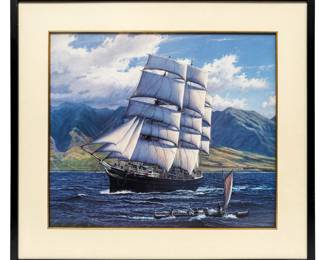 Framed Maritime Print “Star of India” by Raymond A. Massey (1995)