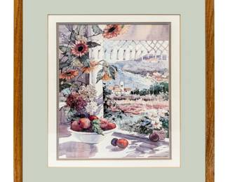 A Lithograph Of Watercolor By Marilyn Simandle Titled "Sunshine Bay"