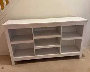 White Wooden Storage Shelf Bookcase
