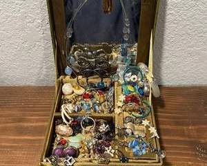 Mixed Vintage Costume Jewelry Lot - Assorted Earrings, Rings, Bracelets and other Colorful Beaded Pieces