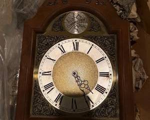 Tempus Fugit Vintage Brass Chime Wall Grandfather Clock