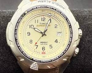 Timex Expedition Indiglo WR 50M Men's Brown Leather Strap Analog Watch