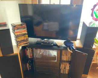 TV, Speakers, DVDs