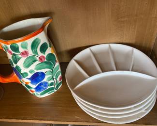 Plates and Pitcher
