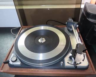 Vintage turntable record player.