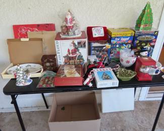 Christmas lights and decorations.