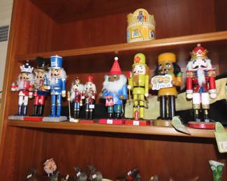 Large collectiion of Christmas nutcrackers