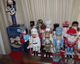 Large collectiion of Christmas nutcrackers