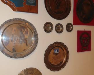 US Airforce and RAF wall plaques. US Airforce presentation awards.