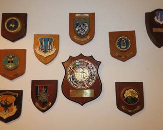 US Airforce and RAF wall plaques. US Airforce presentation awards.