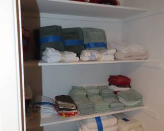 Towels and bed linens.