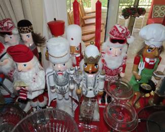 Large collectiion of Christmas nutcrackers