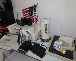 Heaters, fans, flags.