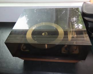 Vintage turntable record player.