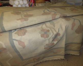 Vintage Turkish Oushak rug.