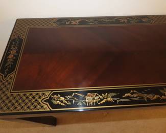 Chinoiserie sofa/library table