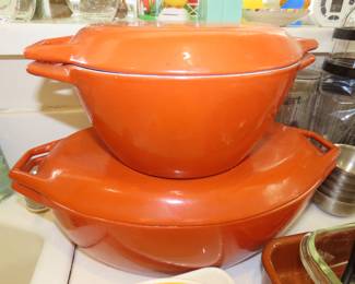 Descoware, cast iron casseroles.