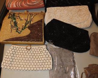 Vintage beaded evening bags.