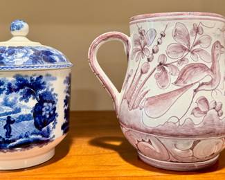 Wedgewood Covered Canister & Portugal Double Handled Vase