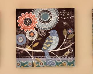 Stretched Canvas "Trio of Birds"