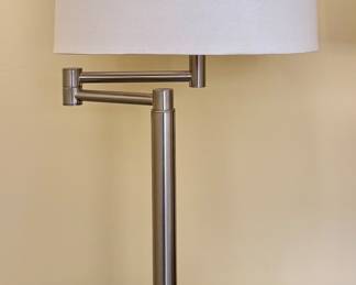 Crate & Barrel Metro II Brushed Nickel Swing Arm Table Lamp