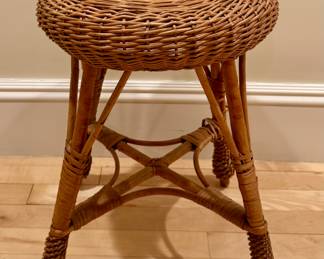 Vintage Wicker Stool