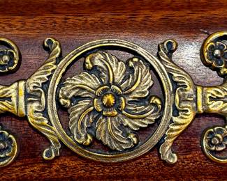 detail on top rail of chairs