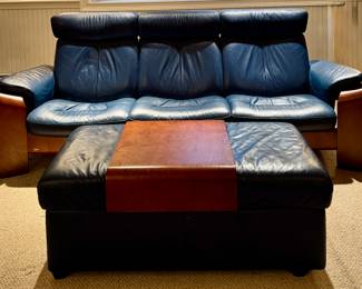 Ekornes Stressless "Pegasus" Sofa and Ottoman, Norway