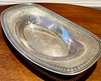Monogrammed Sterling Bread Basket