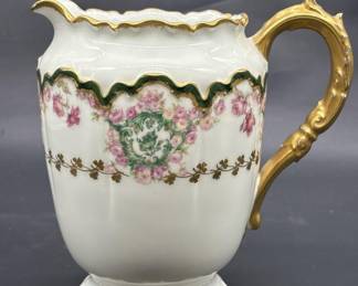 Haviland France Porcelain Pitcher w/ 22k Gold